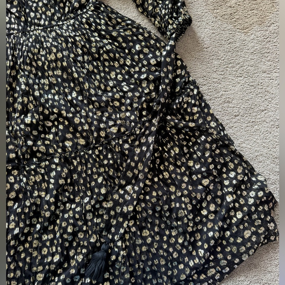 Mille anthropology black tulle dress with gold polkdots - Picture 7 of 8